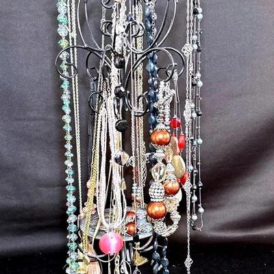 Costume Jewelry With Jewelry Tree