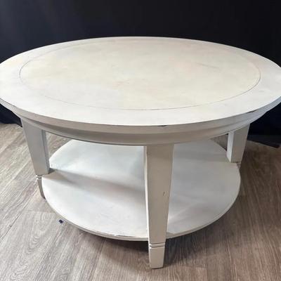 White Wooden Coffee Table 
