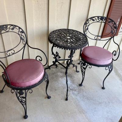 Cast iron bistro set