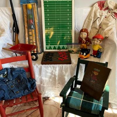 Vintage Children’s Toys & Games – Croquet Set, Rocking Chairs, Football Board & Décor