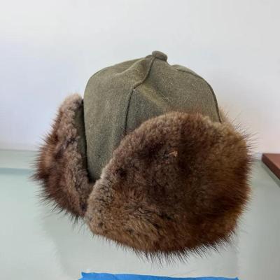 Vintage Wool Trapper Hat with Fur Ear Flaps – Winter Aviator Style