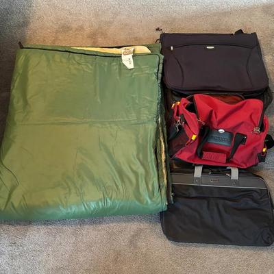 Protocol Garment And Travel Bag, Samsonite Bag And Slumberjack Sleeping Bag