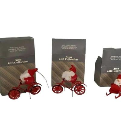 Five Frolicking Santa Ornaments 