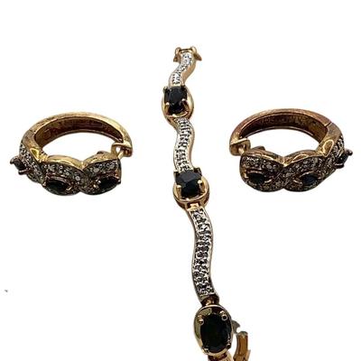 Sterling Silver Bracelet And Earrings Set