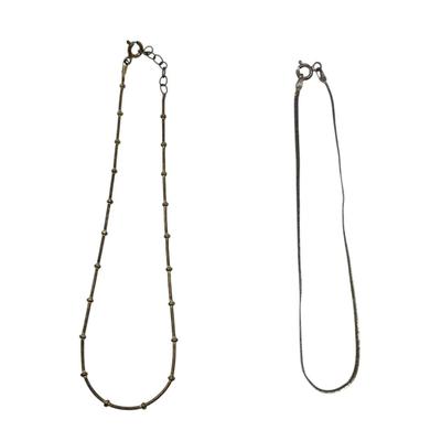 Two Sterling Silver Anklets 