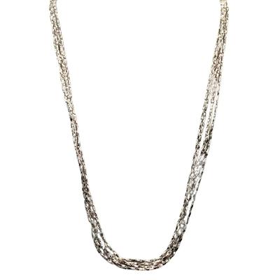Milor Multi Strand Silver Necklace 