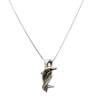 Sterling Silver Dolphin Necklace 