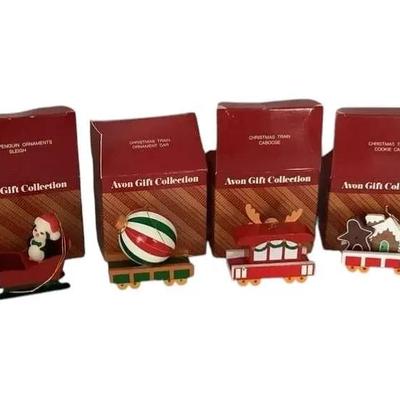 Set Of Six Vintage Avon Christmas Ornaments 