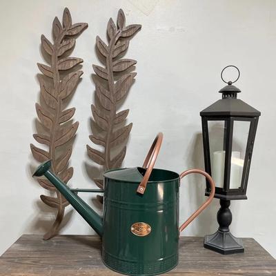 Watering Can And Candle Lantern 