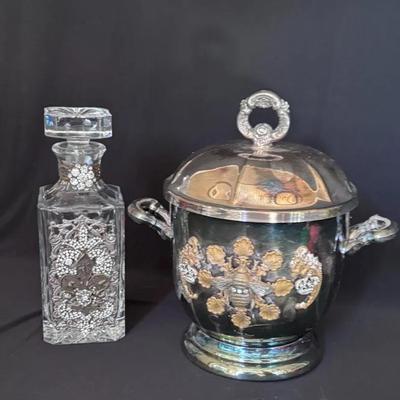 Onieda Ice Bucket & Bling Decanter 