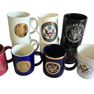 Set Of American Embassy Mugs