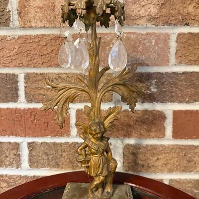 Antique Victorian Mantel Girandole Candlestick 