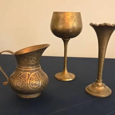 Brass Vessel Lot - 3pc