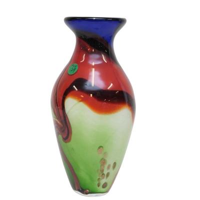 STUDIO SALVADORE MURANO STYLE ART GLASS VASE