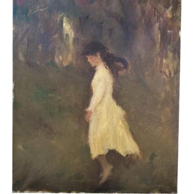 SAMUEL EDMUND OPPENHEIM (NY/Florida, 1901-1992) " Woodland Sprite" Oil on Canvas