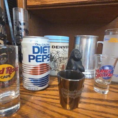 Souvenirs - Vintage Diet Pepsi Can, Shotglasses