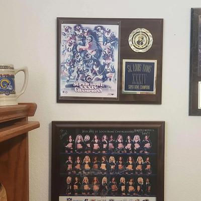 Rams Football Collectibles- Autographed Rams Cheerleaders Portrait