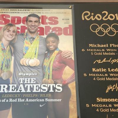 Sports Illustrated Hanging Picture - Michael Phelps, Katie Ledecky, Simone Biles