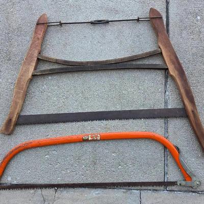 Antique Vintage Primitive Buck Bow Cross Cut Saw Rustic Cabin Decor Farm Tool And Other Saw