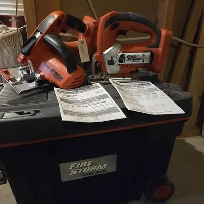 Fire Storm Black & Decker Wagon, Cordless Circular Saw & Volt Jig Saw