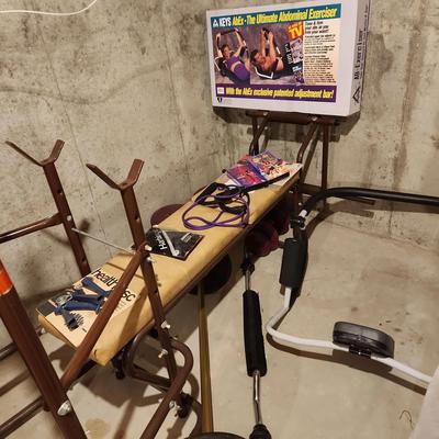 Weight Bench With Weights, Ab Roller, Richard Simmons Videos