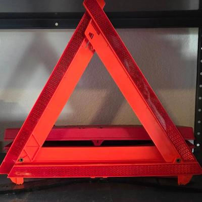 Set Of 3 Stimsonite Reflective Road Side Hazard Triangles 