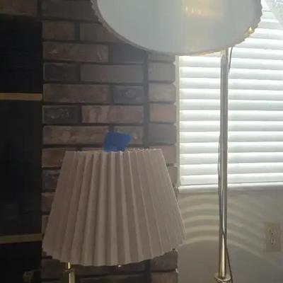 Brass Table and Floor Lamps
