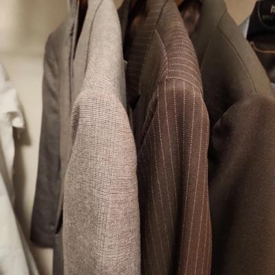 Three Suit Sets - Brown & Grey, Approximately 34W