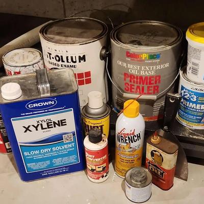 Assortment Of Paints And Stains