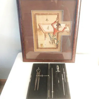 Sale Photo Thumbnail #477: USED MOSTLEY IN THE MID-20TH CENTURY. FRAMED PICTURE MEASURES  14X12"