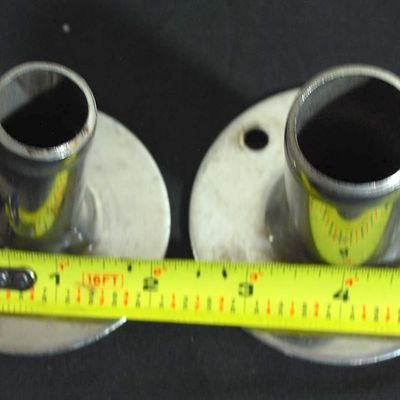 Lot of Stainless Steel Bow Rail / Railing / Pulpit / Bimini Top Boat Fittings & Parts. (Tya9)