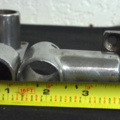 Lot of Stainless Steel Bow Rail / Railing / Pulpit / Bimini Top Boat Fittings & Parts (Fru4)