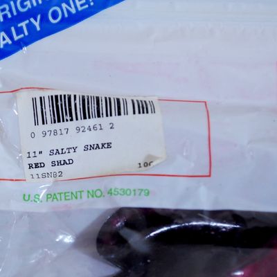 Tackle Box & 2 Packages of Rubber / Plastic Worms Berkley POWERBAIT 12" & GENE LAREW 11" (Zam4)