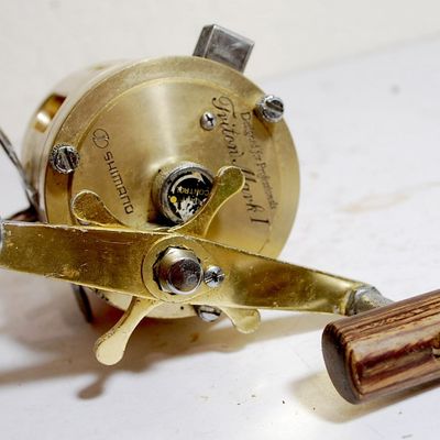 Shimano Triton Mark I Gold Professional Fishing Reel NICE! (Zac4)