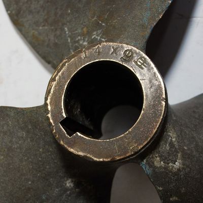Vintage Bronze 3-Blade Boat Propeller 14x9 Made by Michigan Wheel Company Super Nice!