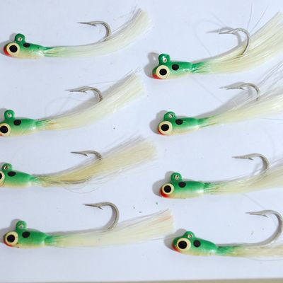 Lot of 8 Lead Head Bucktail Jigs BRAND NEW (Nmb4)
