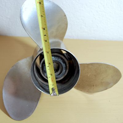 Michigan Wheel 3-Blade Stainless Steel Outboard Motor Propeller 13 x 19 RH Nice!