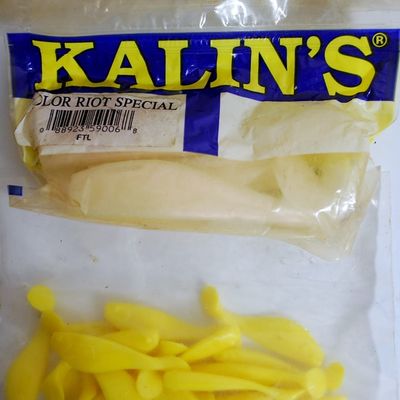 Lot of Plastic / Rubber Kalin's Fish Jigs 2" and 4" & Powerbait Sandworms 7". (Nam2)