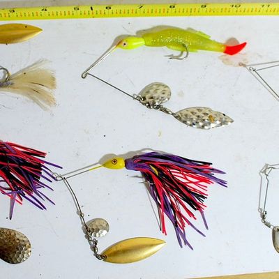Lot of 6 Spinner Baits Various Types ALL FOR 1 MONEY! (Cam5)