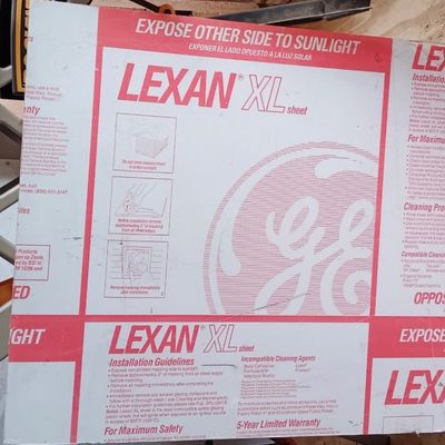 LEXAN XL Polycarbonate Plexiglass 1/2" Thick BULLET PROOF 24" x 29" NEW Great for Marine Use! (B)
