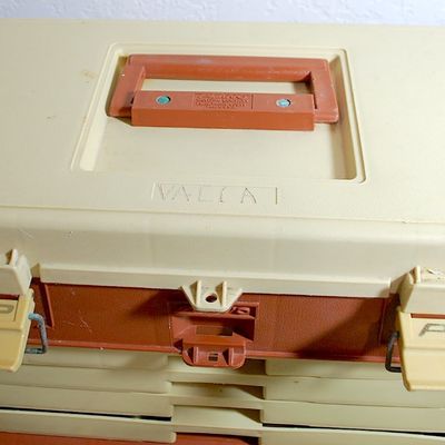 Vintage Plano 757 LARGE 4 Drawer Tackle Box HOLDS A LOT!