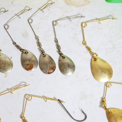 Lot of Spinners Gold and Silver Spinner Rigs (Nez5)