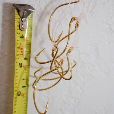Lot of 17 Live Bait Beaded Rigs / Flounder / Flatfish / Bottom Fishing Rigs (Pud5)