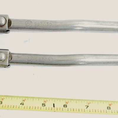 2 Johnson Evinrude OMC Stainless 987030 Steering Connector Tie Rods Bar Assembly Rods OEM Boat Parts