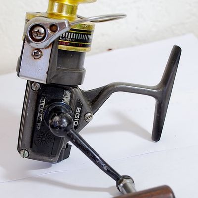 Vintage Daiwa Black Gold Spinning Reel BG10 & 2 Spare Matching Spools - Japan (Eeg4)