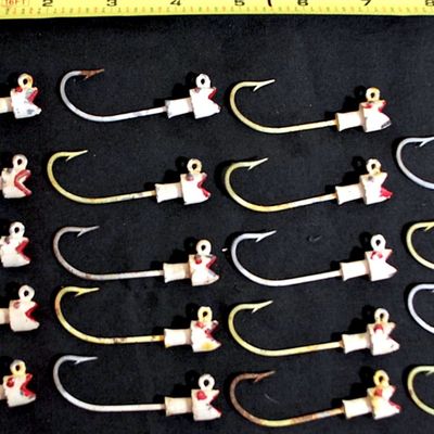 Lot of 20 NEW H&H Coastal Tackle Cocahoe Soft Bait Jigs and 19 Jig Lead-heads (Dev5)
