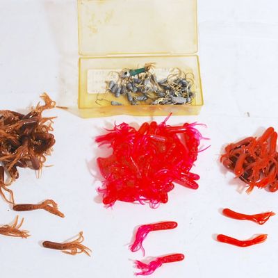 Lot of Tiny TubiLure Jigs and Jigheads in 3 Colors! (Abj4)
