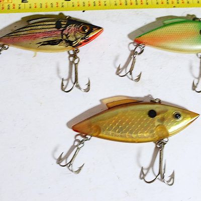 Lot of 3 Original Rat-L-Trap 3/8 oz. GREAT FISH-CATCHING LURES! (Gav4)