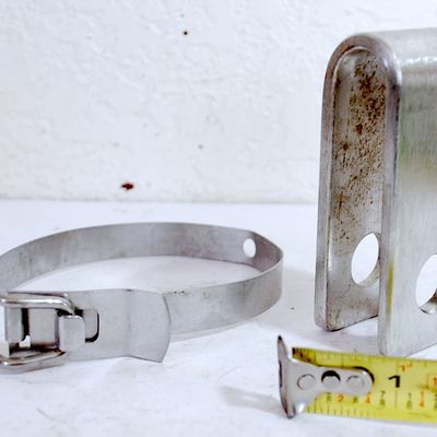 Stainless Steel Boat Bracket & Stainless Steel Clamp Strap / Mount w/ Quick Release Latch (Pal3)