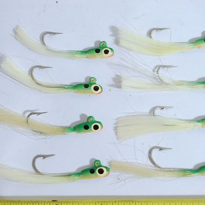 Lot of 8 Lead Head Bucktail Jigs BRAND NEW (Nmb4)